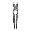 Le Désir Suspender Rhinestone Bodystocking - One Size